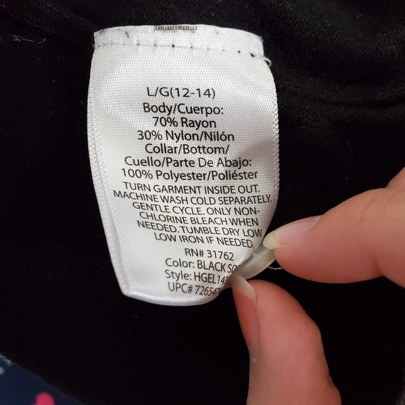 George Layered Look Black Blouse, Size L - Picture 6 of 6